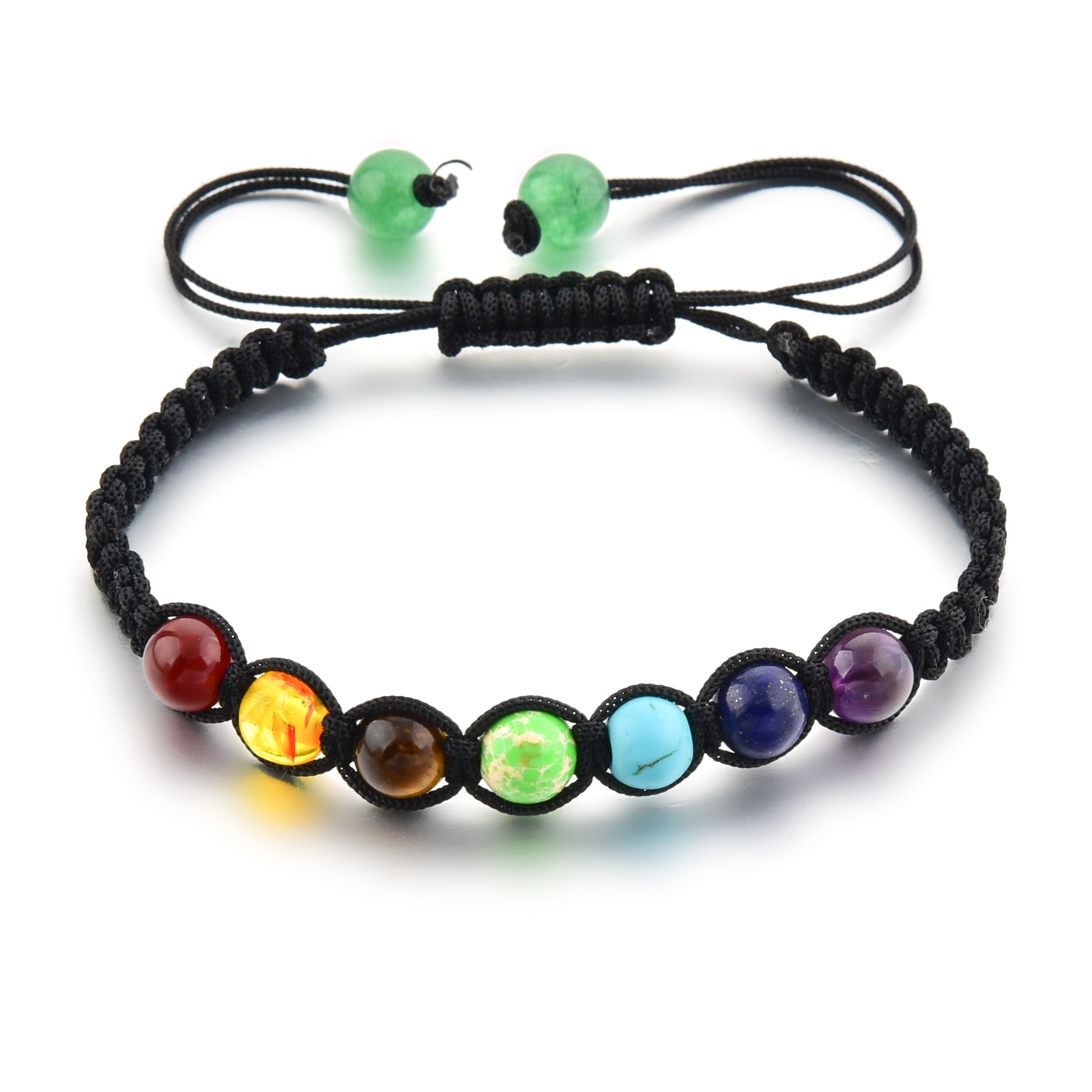 Bracelet ajustable pierres naturelles 7 chakras