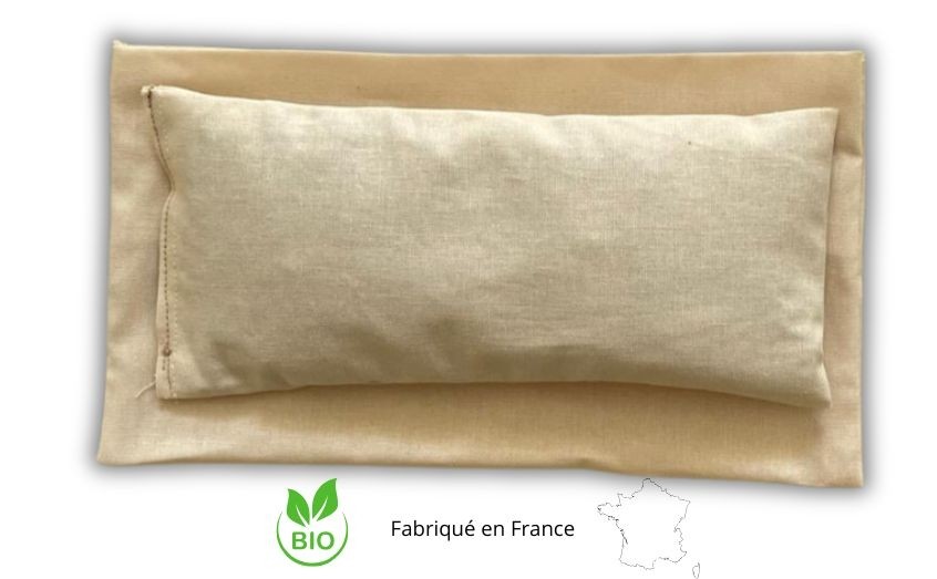 coussinet de relaxation pour les yeux en coton et lavande certifiés bio