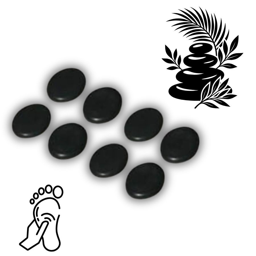 Lot de 8 pierres de massages des orteils 3,5 x 3 x 0.8 cm
