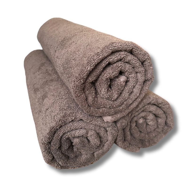 Lot de 3 Serviettes de massage 90x200cm, 440g/m² chocolat