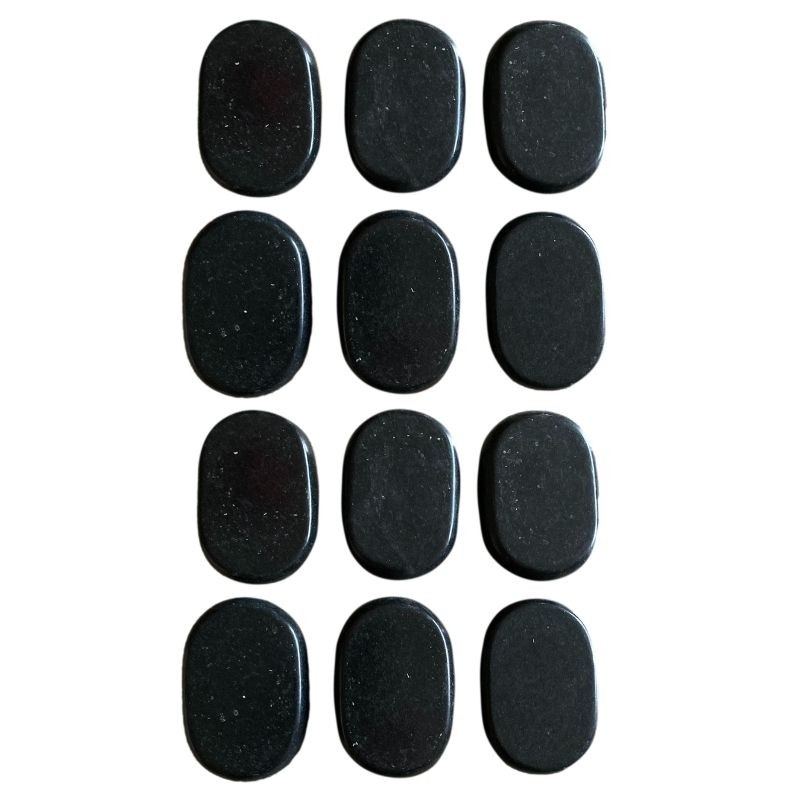 Lot de 12 pierres de massage mains et pieds 6,5 x 4,5 x 1,5 cm