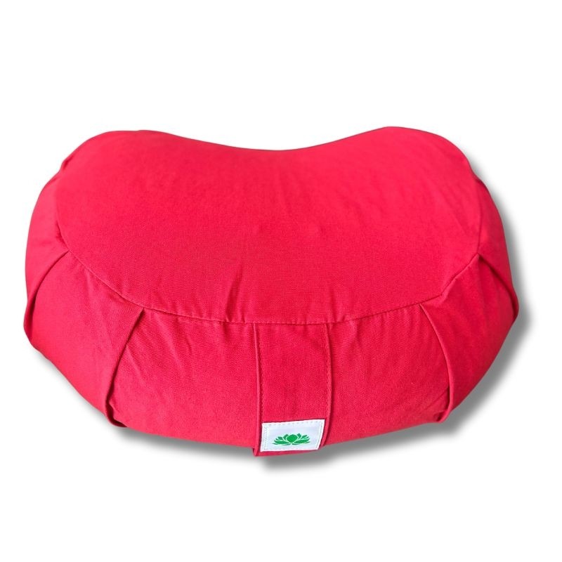 Coussin zafu lotus demie-lune sarrasin écologique