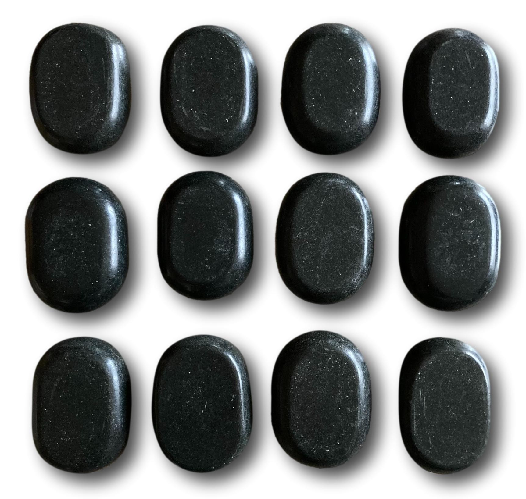 Lot de 12 pierres de massage dos et cuisses 7,5 x 5,5 x 2,5 cm