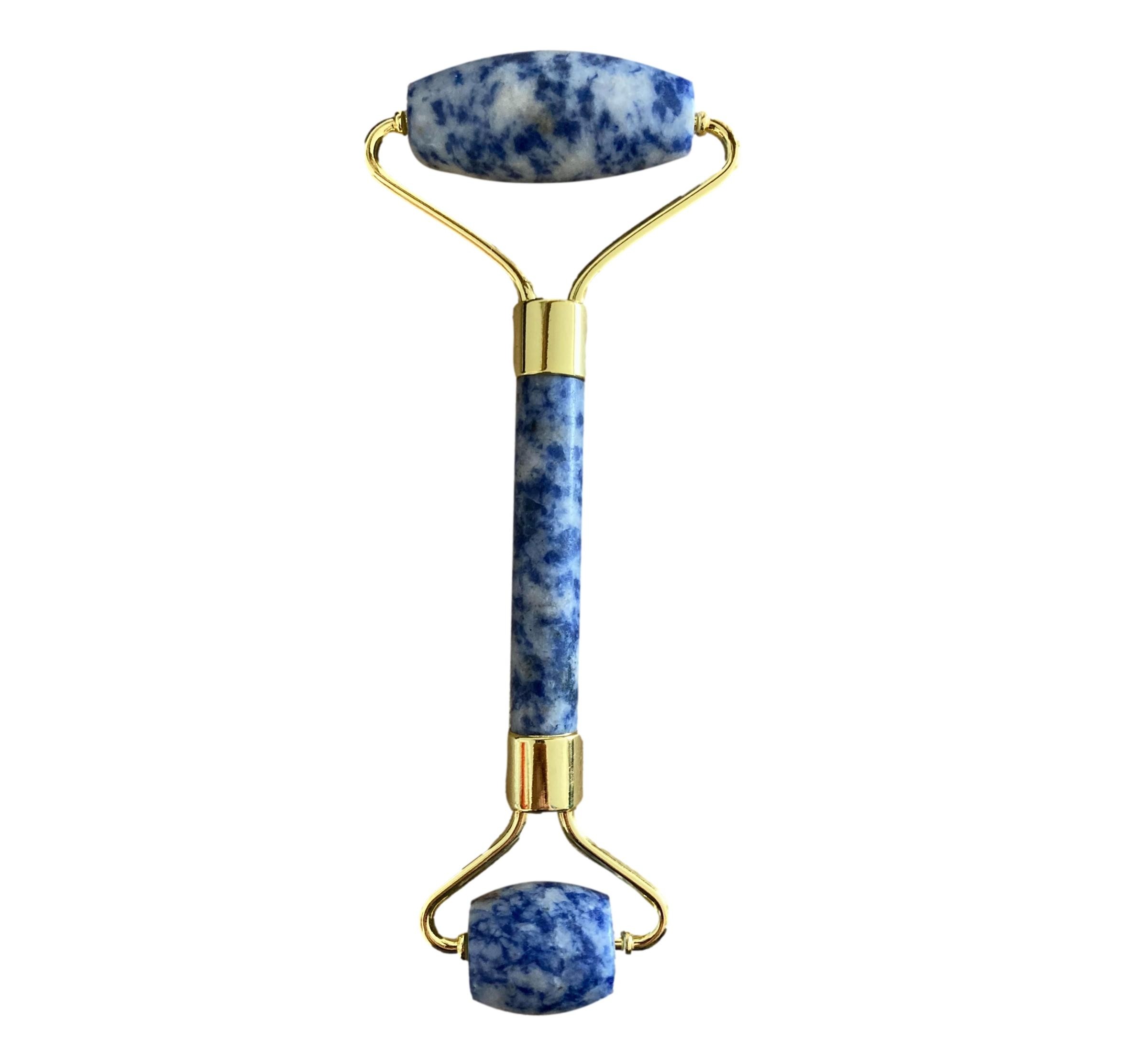 Rouleau de massage pour le visage en lapis lazuli
