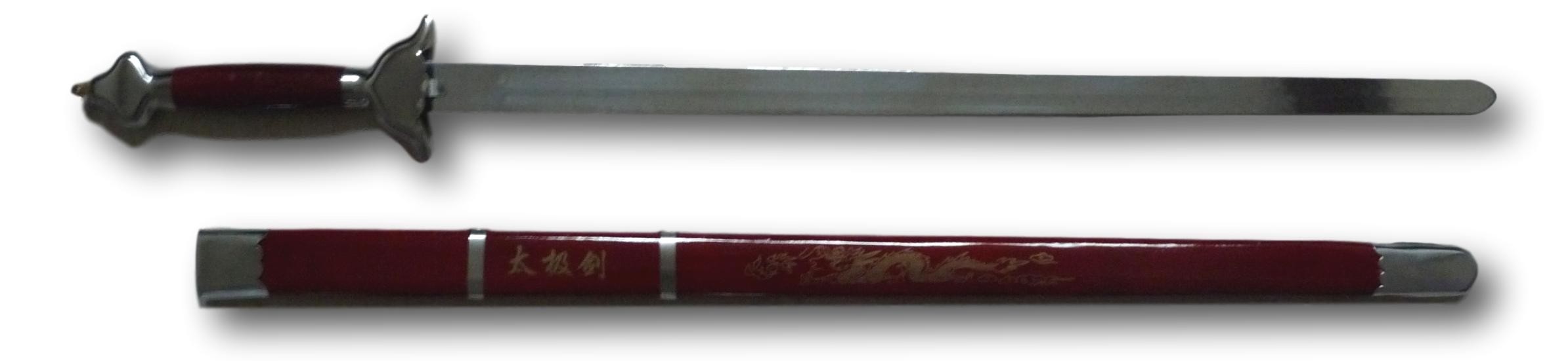 Épée en métal semi-flexible et son fourreau