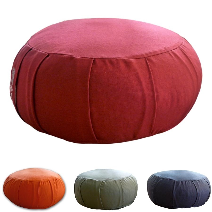 Coussin de méditation traditionnel fabriqué FRANCE sarrasin Bio 38 x 18 cm