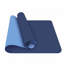 Tapis de yoga antidérapant TPE 183 x 61x 0,5 cm bleu