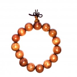 Bracelet mala tibétain - Bois de rose