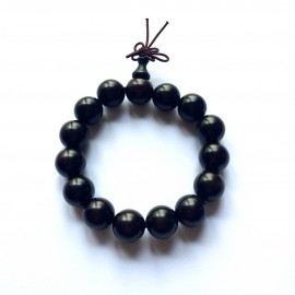 Bracelet mala tibétain - Bois de santal noir