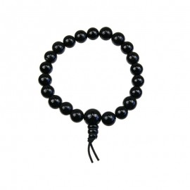 Bracelet mala tibétain - Onyx noire