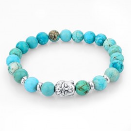 Bracelet pierres naturelles - turquoise bouddha