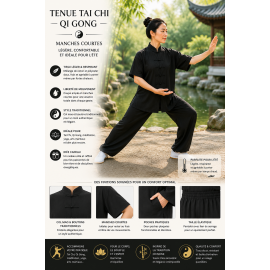 Tenue d'&eacute;t&eacute; Taiji & Qi Gong manches courtes &ndash; L&eacute;g&egrave;ret&eacute; et libert&eacute; de mouvement