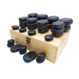 Coffret de pierres chaudes - 36 pièces