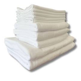 Lot 10 serviettes de massage blanches