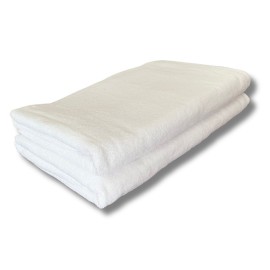 Lot de 2 Serviettes de massage Blanches gamme spa 90 x 200 cm
