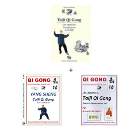 Set Livre + 2 DVD d'étude du Qi gong les exercices énergétiques du Taiji 