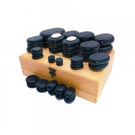 Coffret de 50 pierres chaudes pour le massage