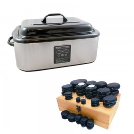 Kit 50 pierres de massage + unité chauffante 18 litres