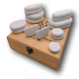 Coffret de 20 pierres froides pour le massage