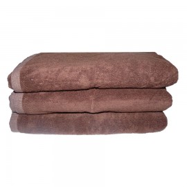 Lot de 3 Serviettes de massage Chocolat gamme spa 70 x 140 cm