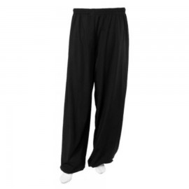 Pantalon Taichi Qi gong noir coton et polyester