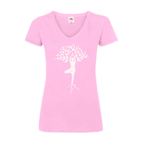 tee-shirt de yoga arbre de vie yogi rose