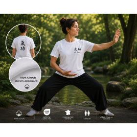 Tee-shirt QI GONG traditionnel – 100 % coton certifié Oeko-Tex