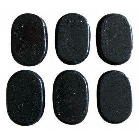 Lot de 6 pierres de massage mains et pieds 6,5 x 4,5 x 1,5 cm