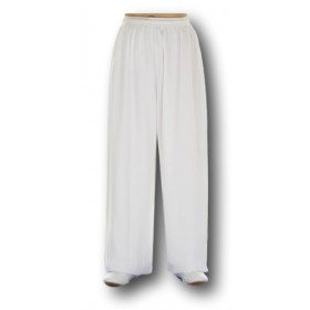 Pantalon coton et lin blanc