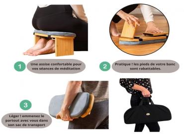 Banc de méditation pliable lotus